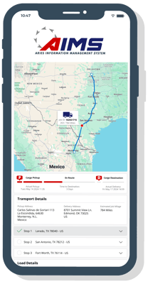 Track trucking LTL FTL with AIMS tracking