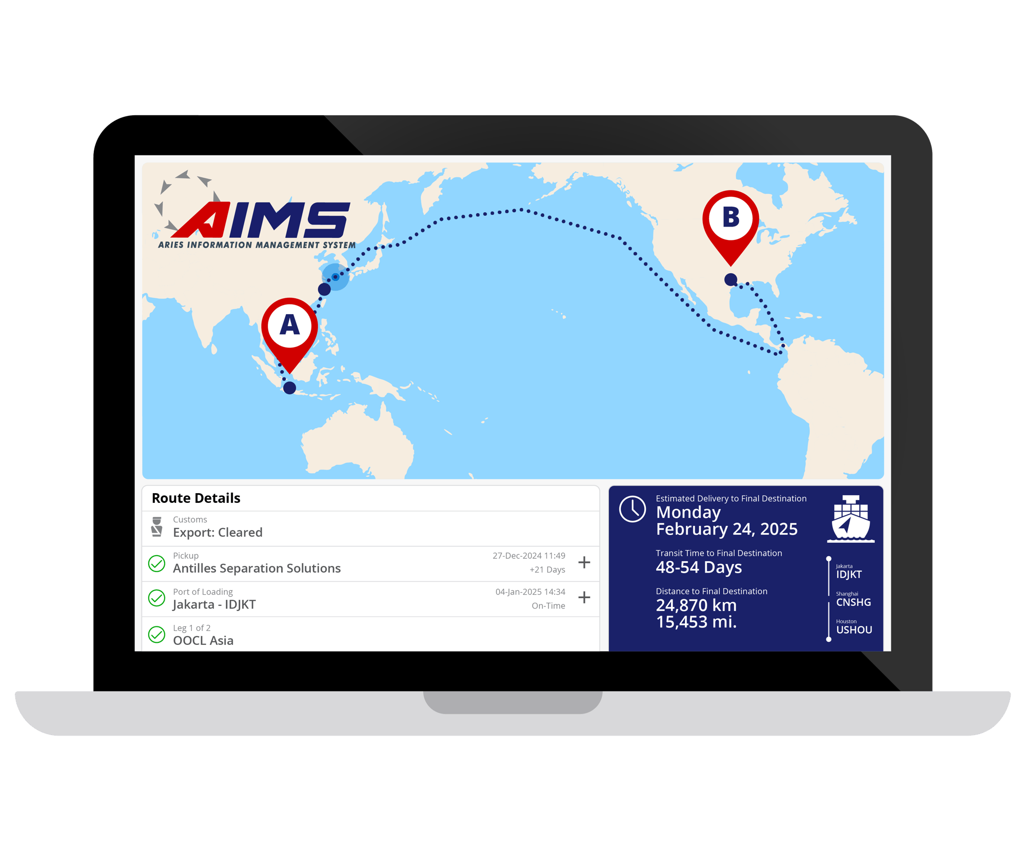 AIMS tracking your shipment and supply chain visibility