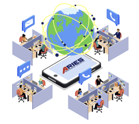 a graphic shoing the client success team taking care of all freight forwarding requests a graphic shoing the client success team taking care of all freight forwarding requests